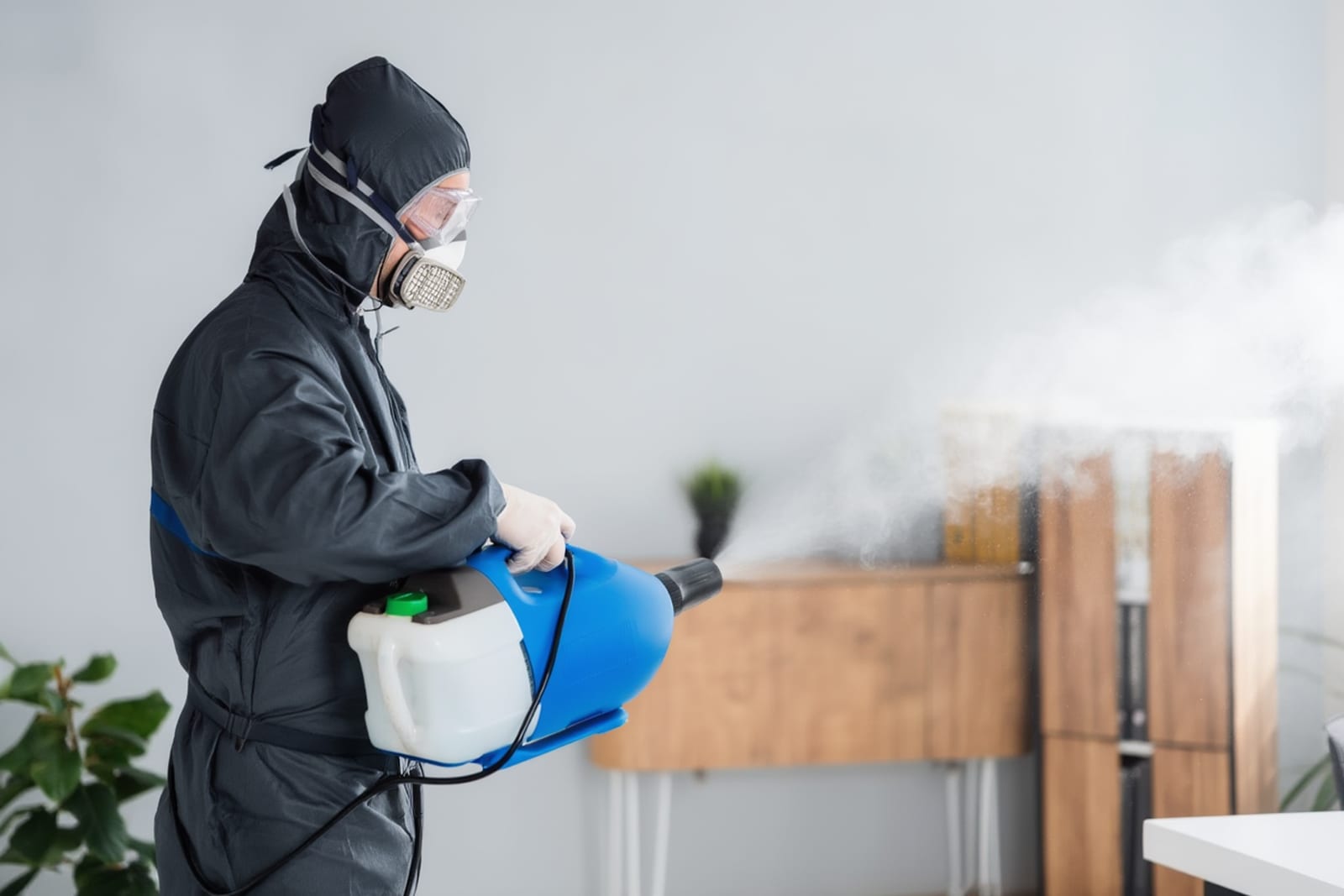 Cleaning and sanitizing surfaces after water damage